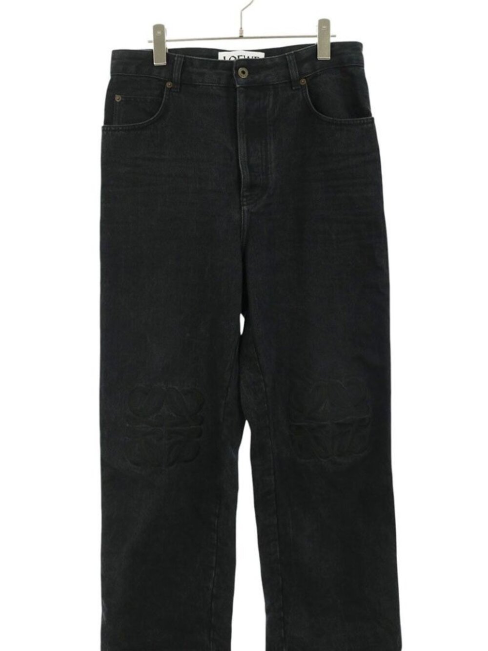 Loewe Anagram Embroidery Baggy Denim Pants 46